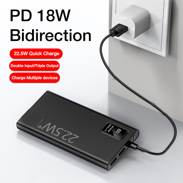 SiGN Super Powerbank 20000mAh, 22.5W - Svart