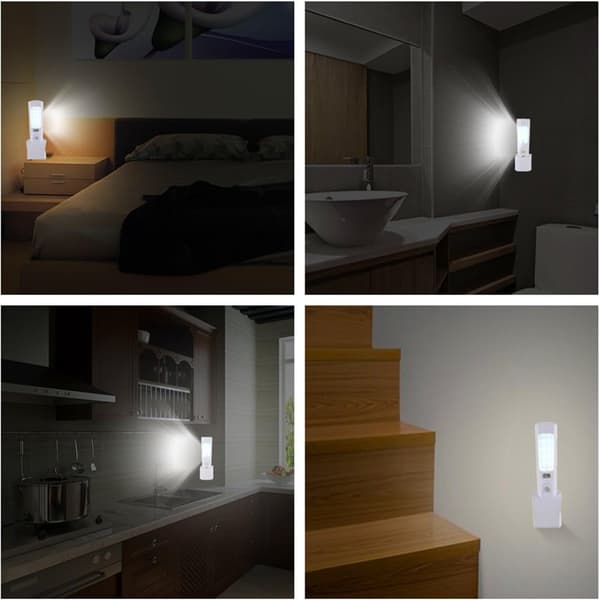 4-i-1 Vægnatlampe med Bevægelsessensor, LED Strømafbrydelseslampe
