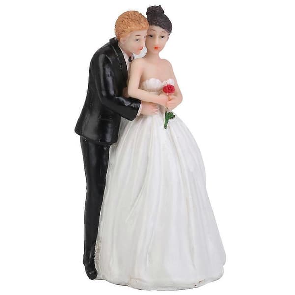 Romantisk figur brudgom klem for bryllupskake topper smart bryllupsdekor