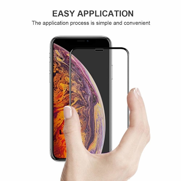 3X Härdat Glasskydd iPhone 11 Pro /  X / Xs 5D Full Fit Transparent