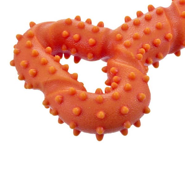 Tuggleksak för hundar, tålig gummi, 33 cm benformad hundleksak valp