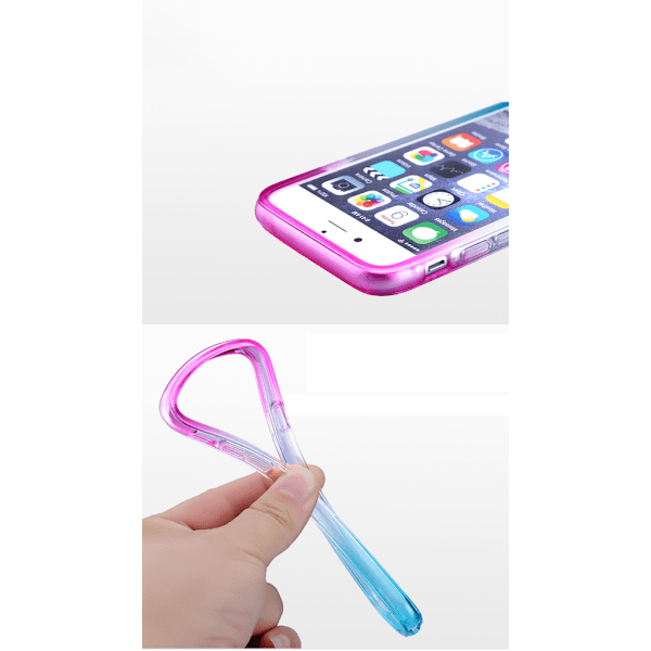 Gradient färgade Bumper till iPhone 6/6S - Olika färger MultiColor Rosa/Gul