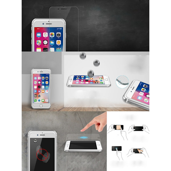 iPhone 6/7/8/SE (2020/2022) - Skärmskydd Härdat Skyddsglas Transparent