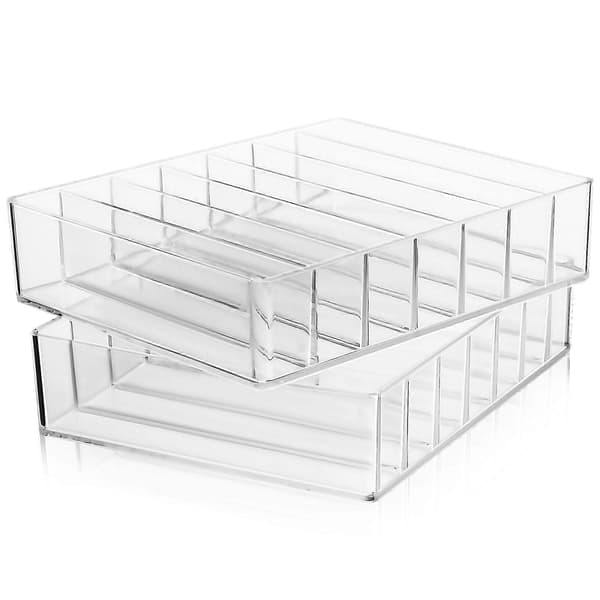 2 stk. Øjenskygge Organizer Makeup Opbevaringskasse Klar Udstillingskasse Kommode Organizer