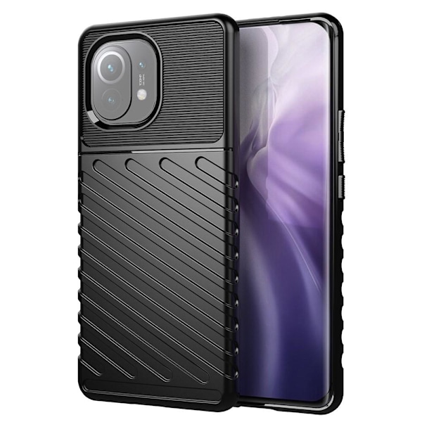 Xiaomi Mi 11 - Twill Textur Skal - Svart Black Svart