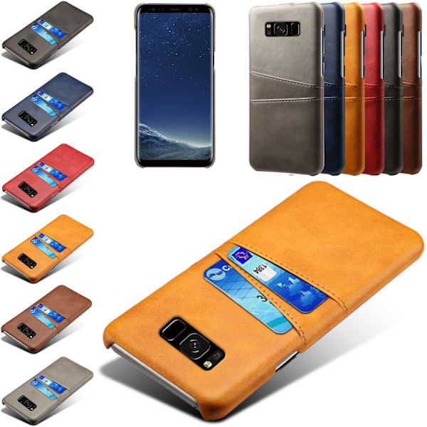 Samsung galaxy S8+ skal korthållare - Röd S8 Plus Red S8 Plus