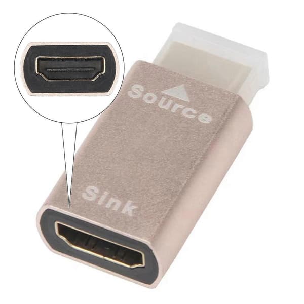 HDMI-kompatibel virtuel skærmdisplay-emulator han til hun 4K EDID DDC dummy-stik låseskærm adapter tilbehør