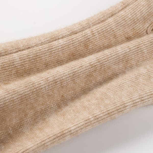 Beige termiska handskar, andningsbara cykelhandskar, stickade handskar