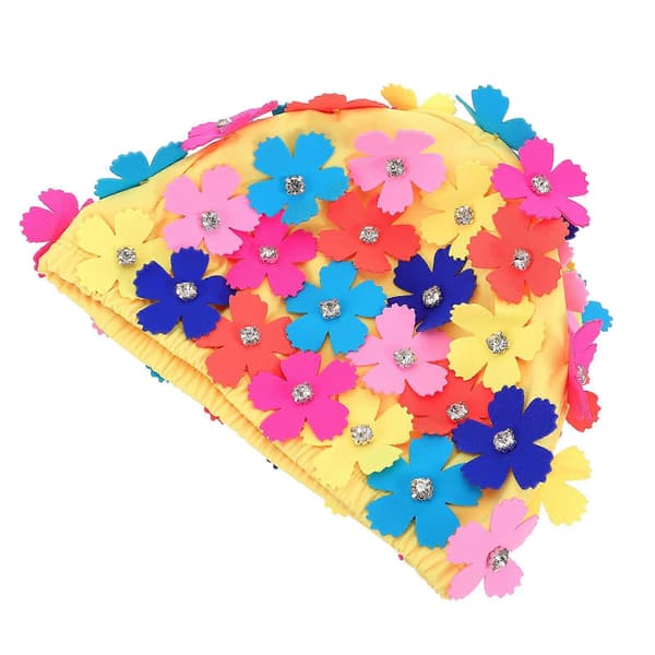 1 st damer blommig badmössa kvinnor kronblad badmössa blommig badmössa