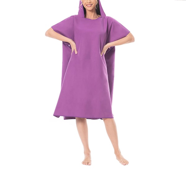Snabbtorkande Surf Strandponcho, Mikrofibermaterial Ultralätt Huva Handduk, Perfekt För Surfing, Simning Och Utomhusaktiviteter, One Size