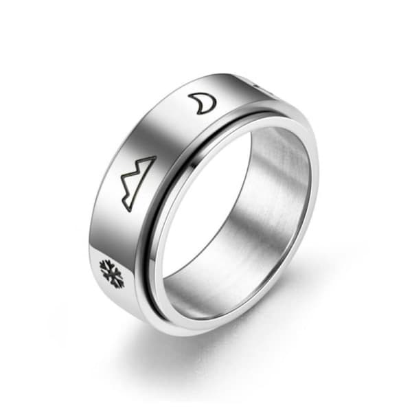 anti angst spinner fidget roterende ring ringer Størrelse 6/16,4 mm størrelse 7/17 mm