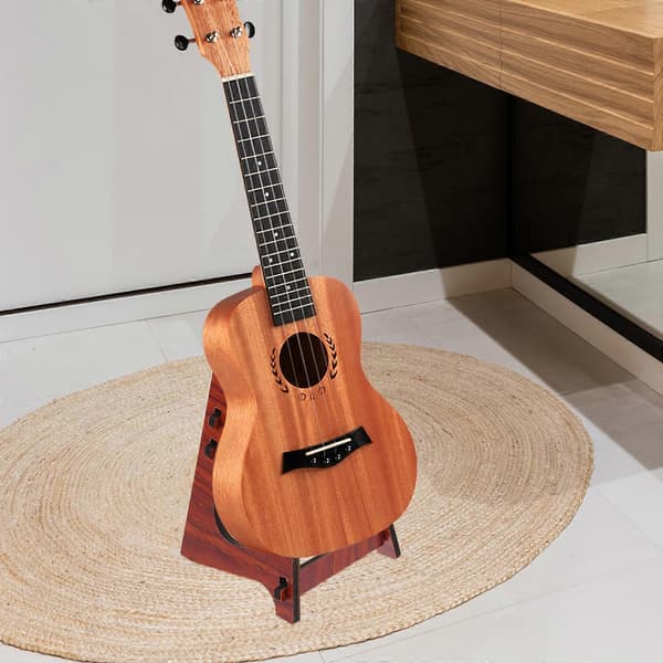 Praktisk træ-ukulele-stativ Aftageligt ramme-stativ til ukulele og violin
