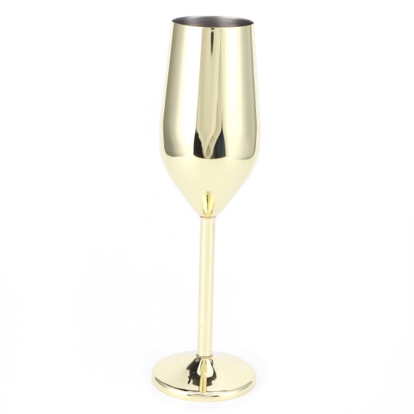 200 ml Pokal i Rostfritt Stål Champagne Glas Drickkopp för Bar/Fest Bankett/Picknick (Guldpläterad)