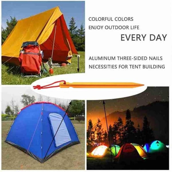 12 stk teltplugger lette aluminiumslegeringsplugger for campingstrand