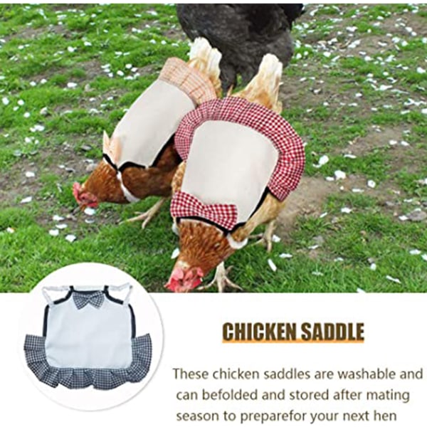 3 ST Kycklingsadel, remmar Hönsförkläde för fjäderfäbakvinge