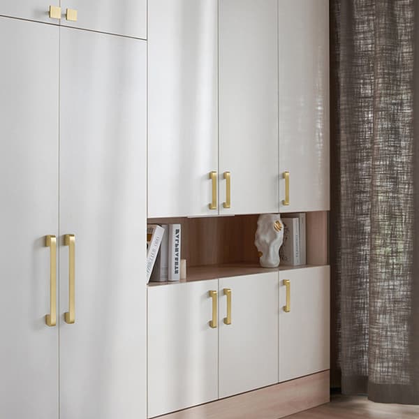 2 pak 5\"/128cm skabsgreb, guld skabsgreb, guldgreb