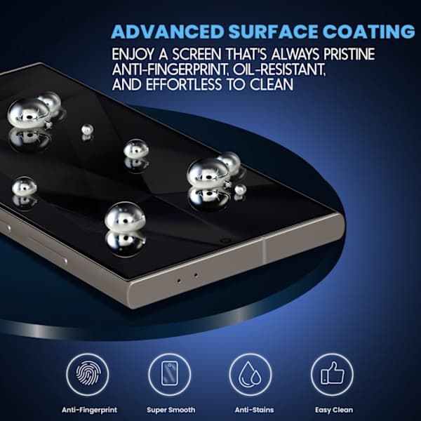 2-pack Samsung S24 Ultra sekretess-skärmskydd - Härdat glas 9H - Superkvalitet 3D