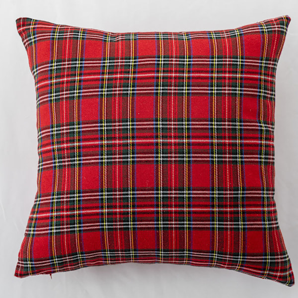 2-pack Röda Rutiga Kuddfodral Buffalo Check Kuddfodral Tartan Kuddfodral för Soffa Heminredning Bomull