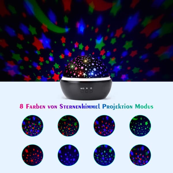 Stjernehimmel LED-projektor, babynattlys, havverden 2-i-1 Pr