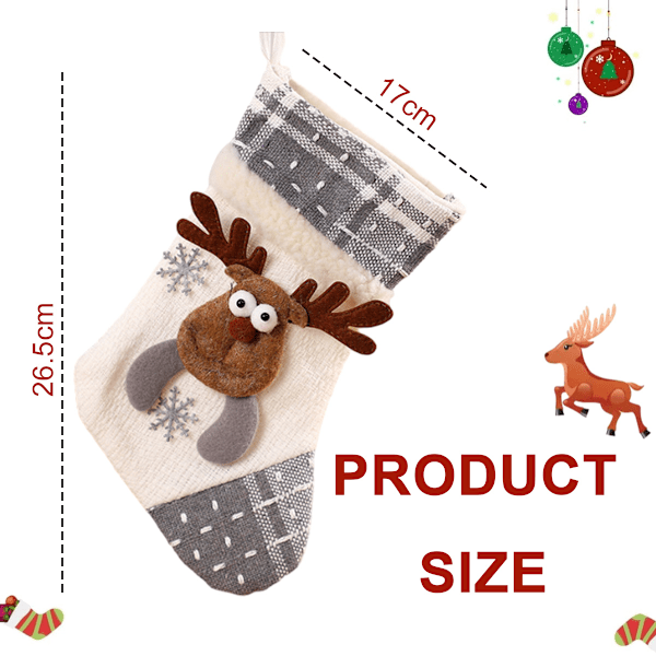 Broderade Namn på Julstrumpor med Rutmönster, Perfekt för Personlig Unisex-touch