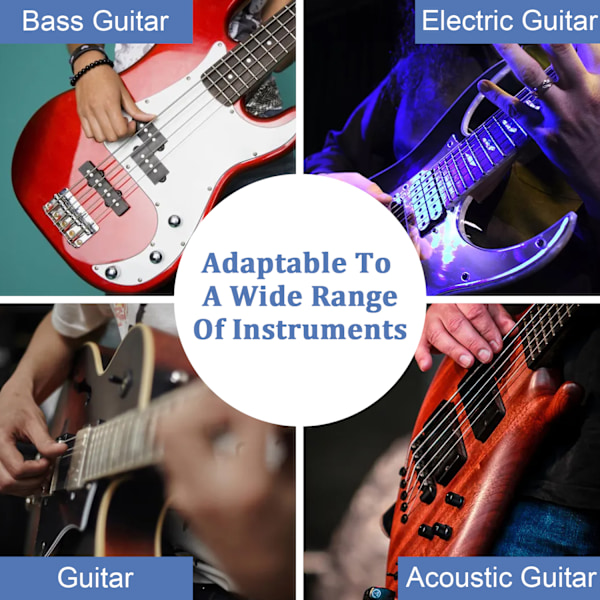 Högpresterande Plektrum för Stränginstrument, Kompatibla med Celluloidstil Gitarr Bas Ukulele, ABS Material Blandade Färgglada Ergonomiskt Designade