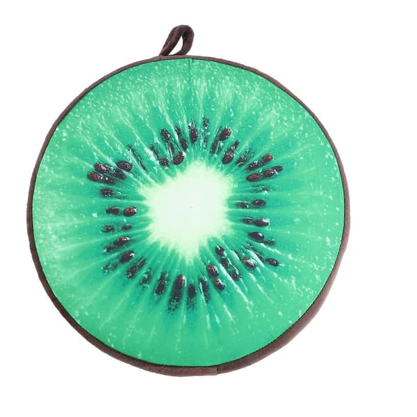 33 cm 3D Frukt Kiwi Plysjpute Hjemmekontor Sofa Dekorasjon Sete Stolputer Gulvmatte