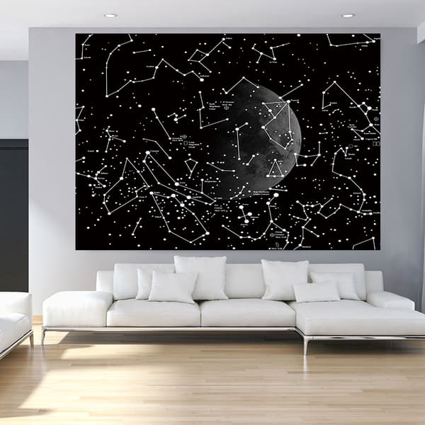 150x130cm, kosmisk måne veggteppe hjemmedekorasjon