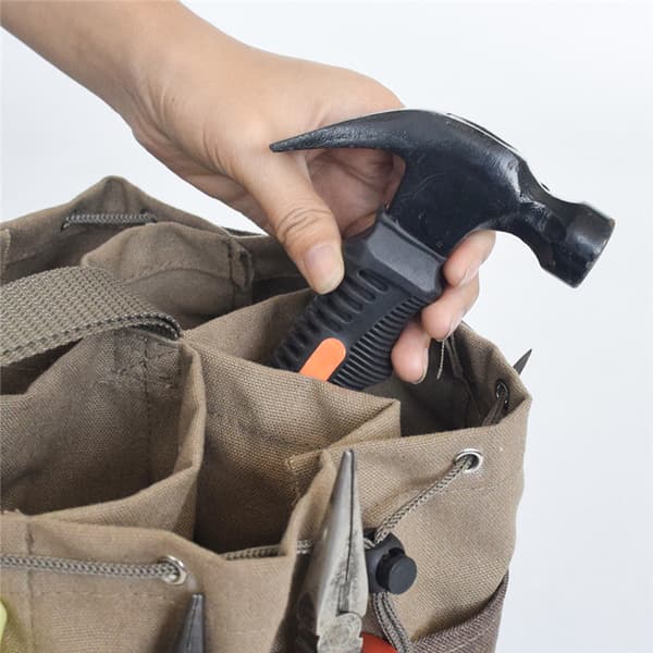 Robust Havearbejdsværktøjs Opbevaringspose - 17 Lommer (Khaki)