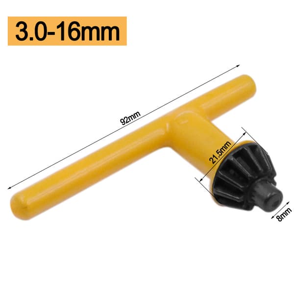 3 stk. T-formede borepatronnøgler til 10mm/13mm 16m