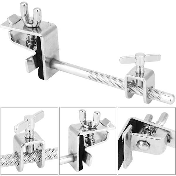 Cowbell Mount Bass Drum Cow Bell För Wc51 Cowbell Hållare Jazz Drum Kit Hoop Mounted Hand Percussion Cowbell Clamp Up or Down Justering