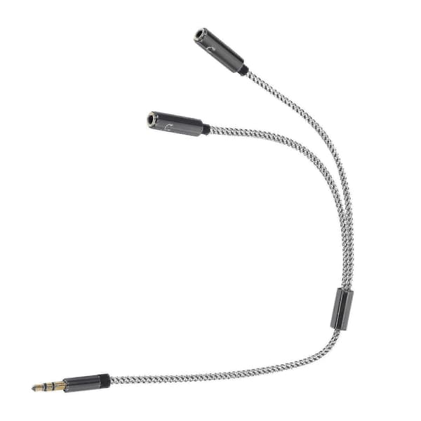 (9,8 tommer) 3,5 mm Dobbelt Ph Splitter Adapter, Aux Øretelefoner Y O Split Ad