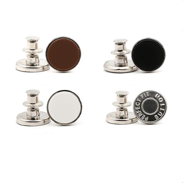 Sy-fria Byxknappar - Justera Storlek Silver Flerpack 1-Pack