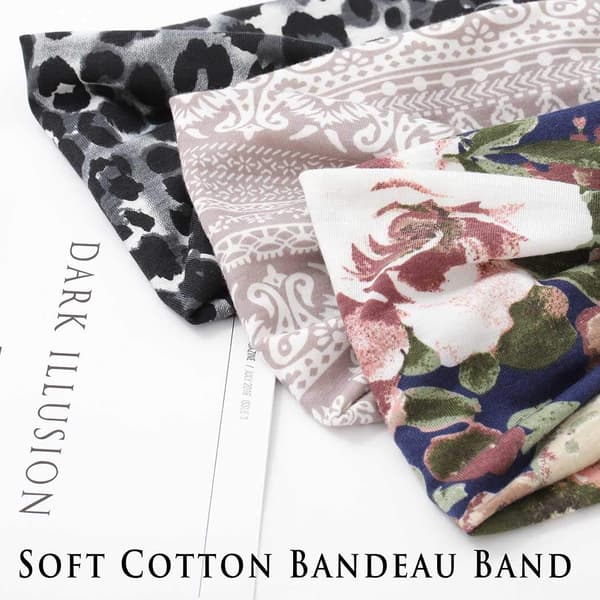 Stykker Boho Pandebånd Pandebånd Bred Knude Hår Tørklæde Blomsterprint