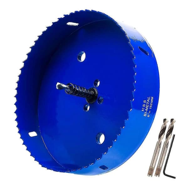 152 mm (6 tommer) blad for hullbrett/hullsag sekskantbitadapter ()