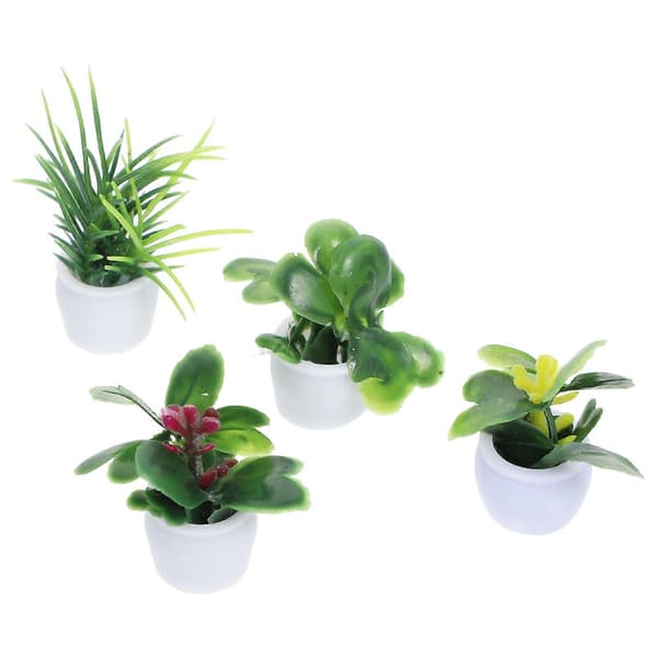 4 kpl minitalon miniatyyrikasvimallit kukkakoriste minipuutarhatarvikkeet