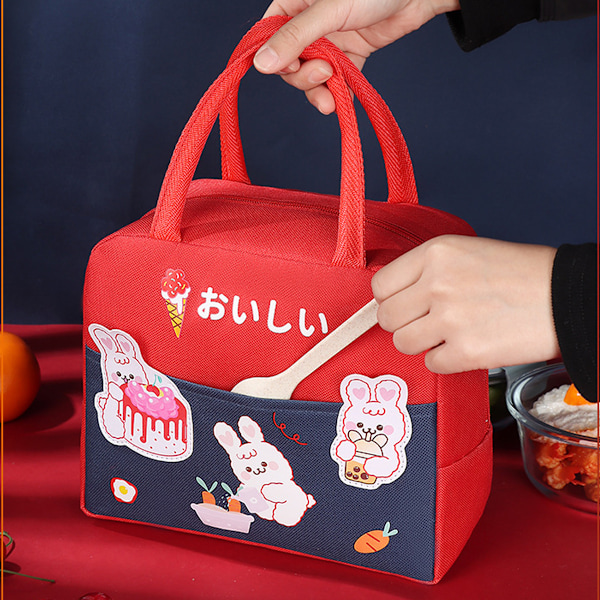 Bedårande Isolerad Lunchväska, Kawaii Design Läcksäker Portabel Kylväska, Håller Maten Fräsch i Timmar, Perfekt För Kvinnors Luncher På Jobbet &amp; Utomhus
