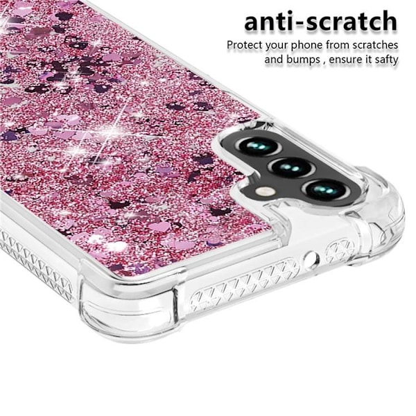 Galaxy A34 5G Mobilskal YB Quicksand Glitter TPU - Rosa Guld