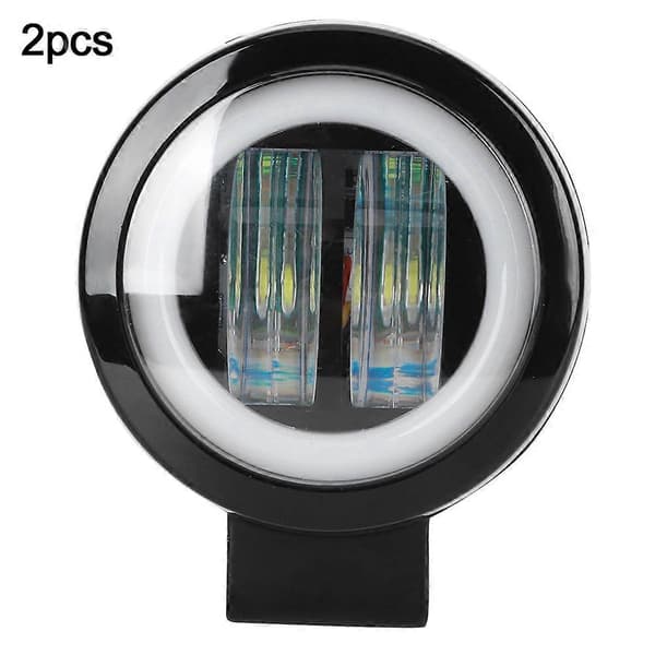 2 STK 3 tommer 20W 6500K LED Rundt Arbeidslys 4D Dobbeltlinse IP68 Bil Spotlight Lampe