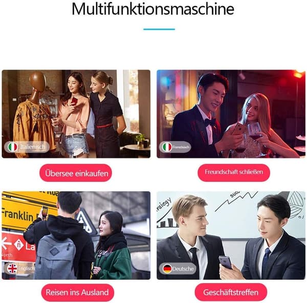 Intelligent Intelligent Stemmeoversætter Samtidig Oversætter Realtids Sort
