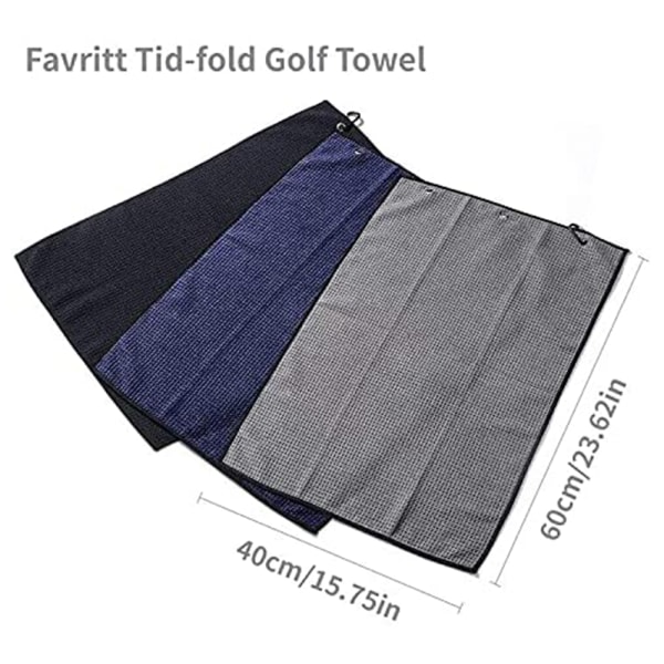 Golf Microfiber Waffle Handduk Set (grå)
