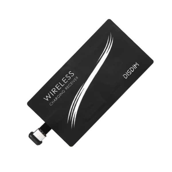 Qi-adapteri - Langaton latausvastaanotin USB-C - Musta Musta