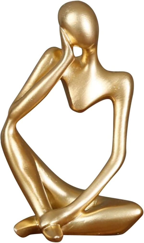 Tenkerstatuen, Abstrakt Skulpturstatue i Resin, Moderne