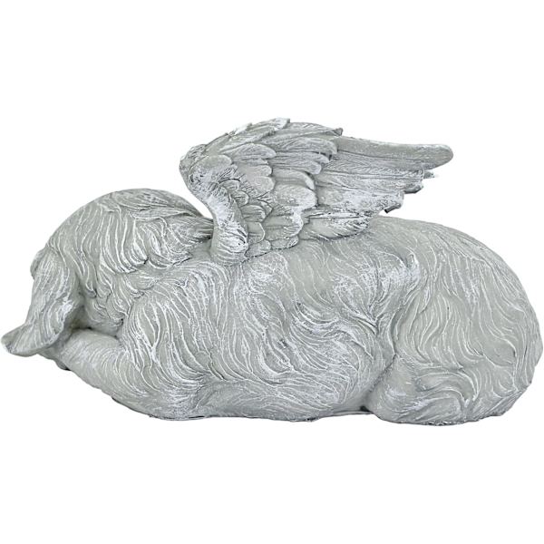 Design Toscano Kæledyrsminde Engel Hund Æresstatue Gravsten,