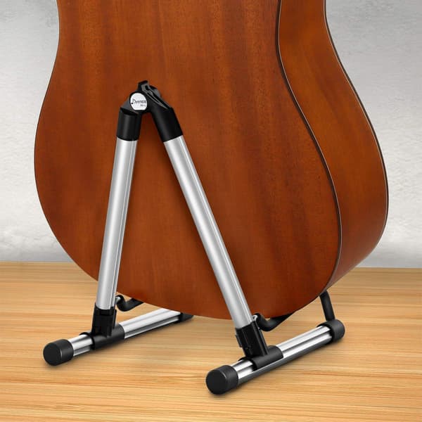 Foldbar Guitar Stativ i Metalgrå - Universal Guitarholder