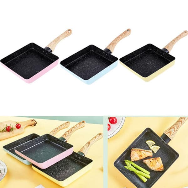 Tamagoyaki Stekepanne Omelett Panner ROSA Pink Yellow