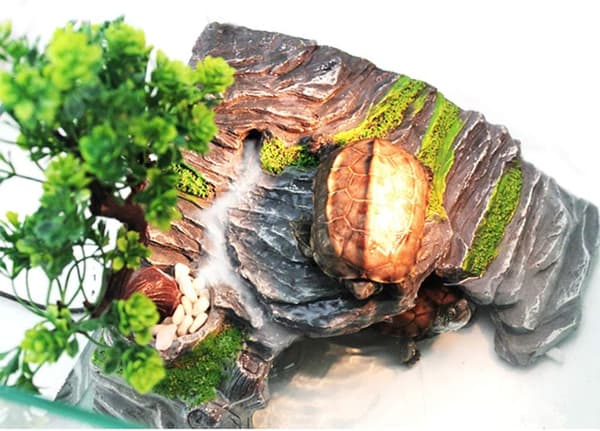 Krybdyrskjul Terrarium Skjulested Skildpadderampe Platform Habitat De