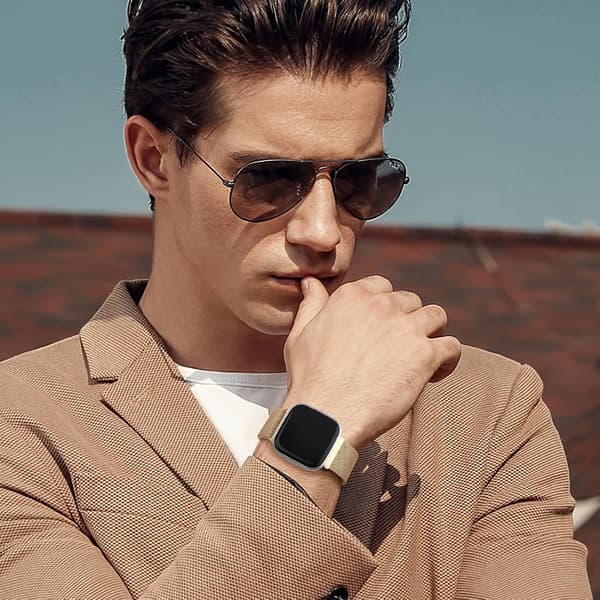 Metalbånd Kompatible med Fitbit Versa/Fitbit Versa 2 Bånd til Kvinder Mænd, Justerbare Armbånd i Rustfrit Stål Mesh Loop til Fitbit Versa