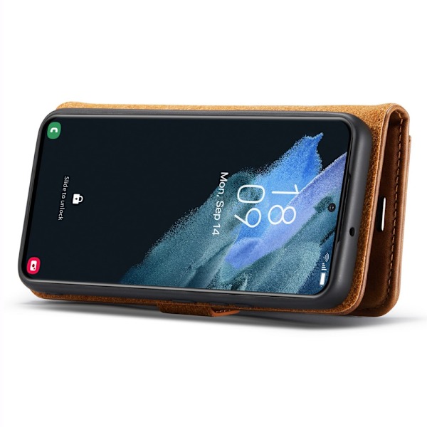 DG MING Samsung S24 2-i-1 Magnet Plånboksfodral - Brun Brun