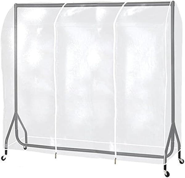 150 cm Transparent Klädställning Stark Dragkedja C