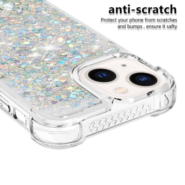 Glitter Bling TPU Case iPhone 15 Silver